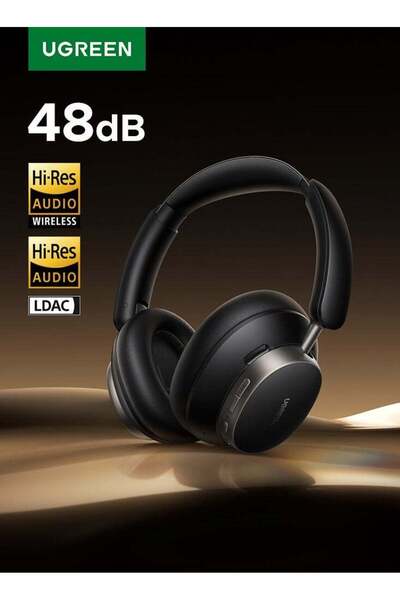 Ugreen HiTune Max6 Hybrid ANC Bluetooth Over-Ear Headphones, Hi-Res LDAC, 120H Playtime