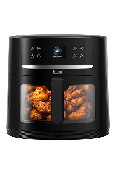 iHunt Friteuză cu aer Bro AI Chef 8L, 1800W, 12 programe, detector de intelig...