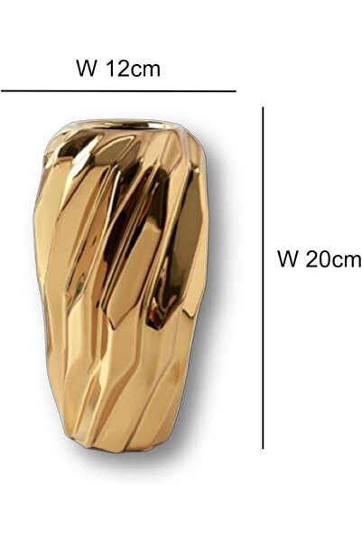 Generic Gold Flower Vase 20cm Ceramic Vase for Home Decor