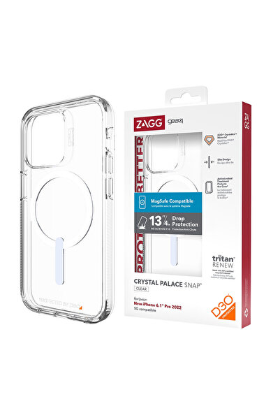 Apple Калъф за Gear4 за iPhone 13, удароустойчив с MagSafe, прозрачен