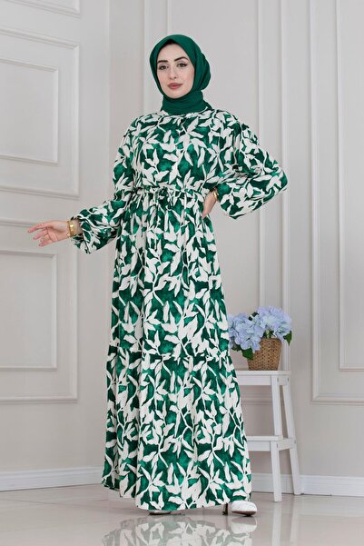 Sevitli Φόρεμα με μοτίβο τούνελ από κισσό-ΠΡΑΣΙΝΟ