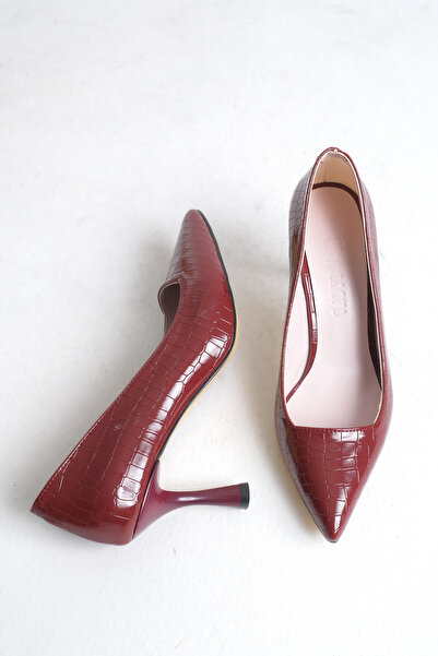 Shoesers Special Series Croco Design Pointed Toe Stiletto Heeled Shoes