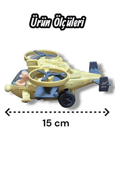 Fidan oyuncak Dual Rotor Helicopter Toy – 360 °   Rotation and Moving Drive Yellow