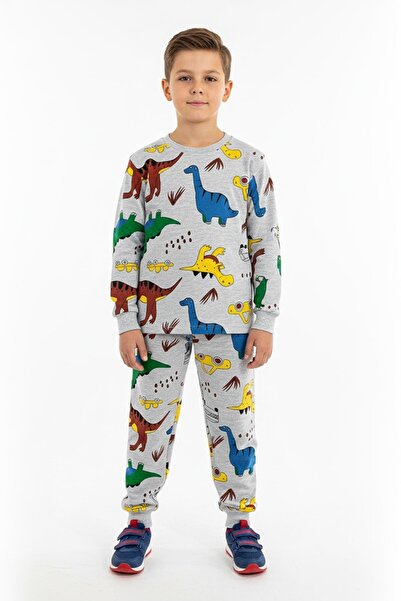 NEWKİDS Fleece-Lined Printed Full Mold 2 Thread Boy's Set