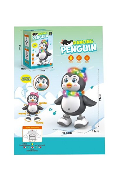 Ziante Interactive Dancing Penguin with Light, Sound and Movement – Educational Robot, 21 x 16.5 x 11 cm