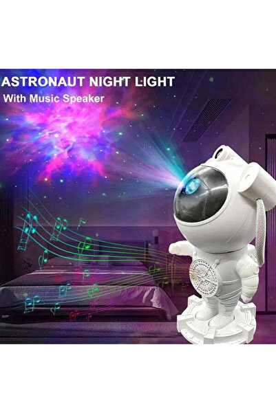 Deliny Astronaut Laser Projector with Aurora & Stars, Bluetooth Speaker, White Noise, Timer, Remote