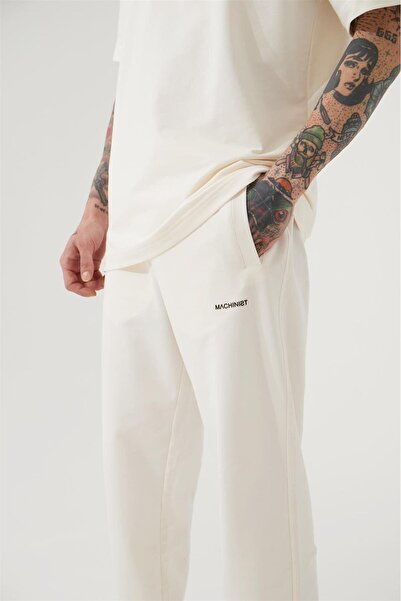 Machinist Ανδρική φόρμα Jogger με ελαστικό πόδι, οπτικά λευκή