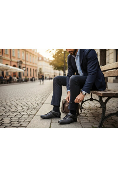 GokceKundura06 Men's Genuine Leather Lace-Up Shoes