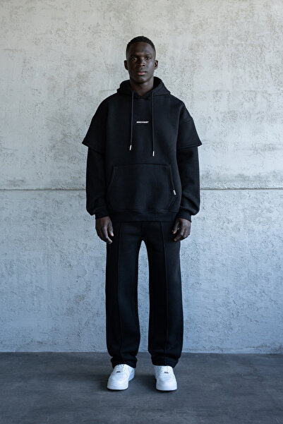 Machinist Men's Reflector Printed Hoodie Black