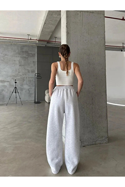 Işıltı kidss 3 Thread Fleece-Lined Oversized Tracksuit Gray