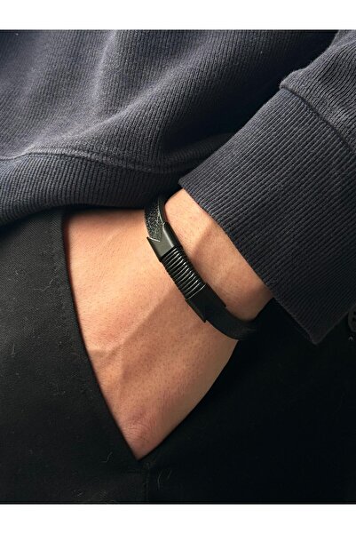 voqplus Erkek Deri Bileklik BL0040