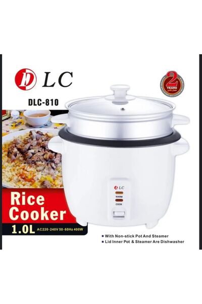 Microdigit DLC-810 Rice Cooker - 1.0 Liter Capacity - Non-stick inner pot and steam attachment -