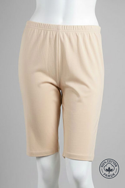 Ören Yıldız Çamaşırları 100% Cotton Women's Knee-Length Shorts (under Abaya/Skirt Underwear) – Comfortable Daily Underwear - 6096