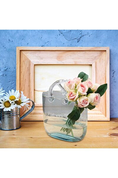 Generic Shape Clear Glass Purse Vase - Handmade Fish Bowl Flower Vase (Transparent)