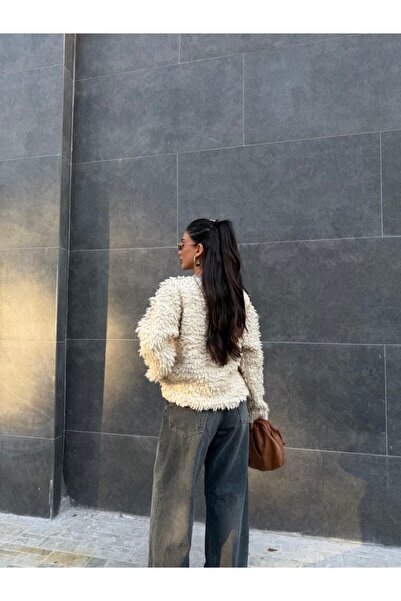 Paraf style Buklet Doku Ecru Winter Knitwear Sweater