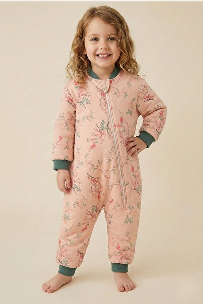 Zeyland Unisex Çocuk Elyaf Dolgulu Uyku Tulumu - Somon