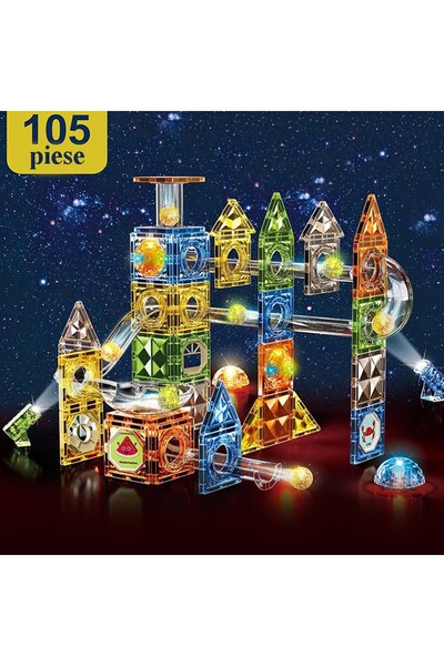 OEM Set de construcții magnetice 3D, circuit luminos interactiv STEAM, pistă ...