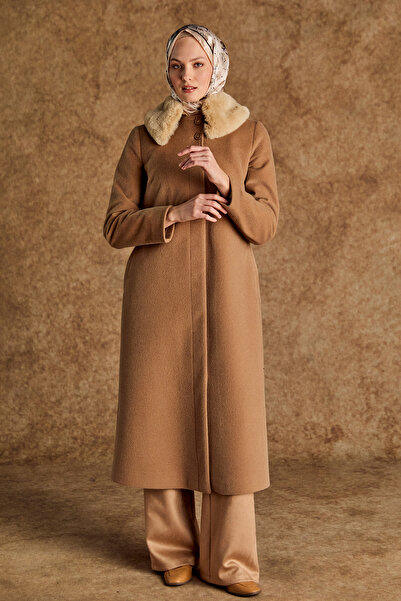 Setrms Çıkarılabilir Kürklü Kaşe Kaban