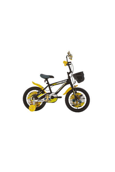 Bisan Flash Çocuk Bisikleti 26 Cm V Fren 16 Jant Vitessiz Mat Siyah Sarı