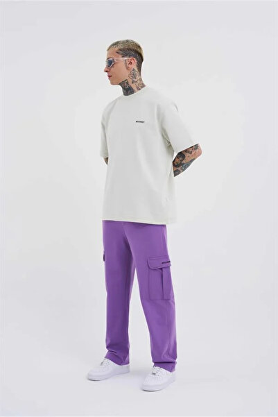 Machinist Ανδρικό Σετ πλαϊνή τσέπη Φαρδιά Φούτερ Μωβ