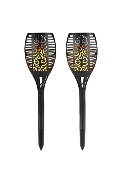 SDEPOT Set of two S DEPOT® outdoor solar lamps, decorative torch design, ligh...