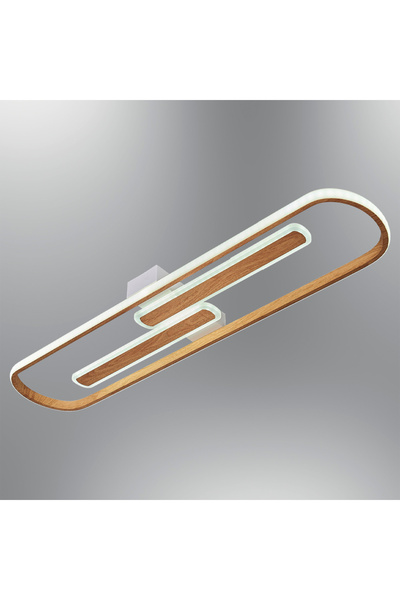 Özcan Aydınlatma 1434-03 80cm Armatür (3 Renk Led+Kumandasız) Meşe Renk