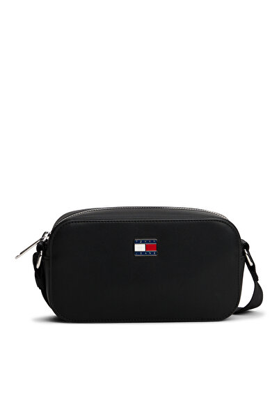 Tommy Hilfiger Women Black Essential Metal Logo Crossbody Camera Bag