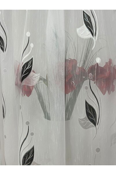 Liz Line Mechanically embroidered curtain, with rejansa, black/white, "La Primavera" collection Liz Line, PD10915