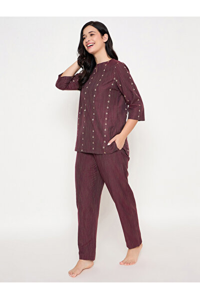 Clovia By Styli Cotton Printed Top and Pyjama Set