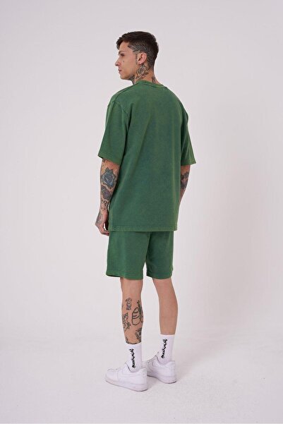 Machinist Men's Basic Washable Relaxed T-Shirt Oil Green