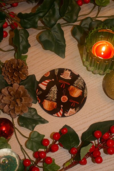 Cool Stuff Studio هدية رأس السنة الجديدة على شكل قاعدة كوب منقوشة