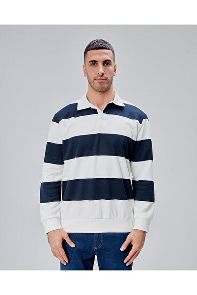 trender Three Thread B Printed Men's Sweatshirt with No Embroidery 5790 Navy ...