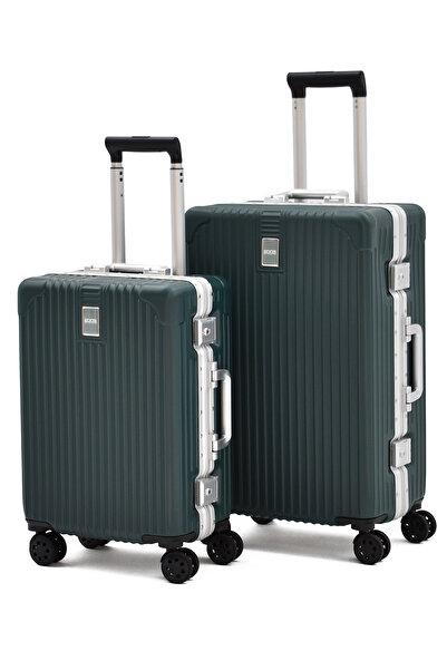 ELATAE Alüminyum Alaşımlı 2'li Valiz Seti Orta - Kabin Boy – TSA Kilitli, Ult...