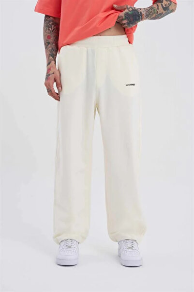 Machinist Men's Basic Oversized Baggy Sweatpants Cotton White