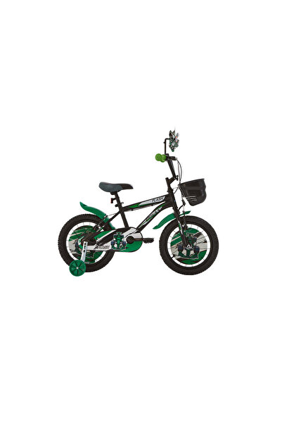 Bisan Flash Çocuk Bisikleti 26 Cm V Fren 16 Jant Vitessiz Mat Siyah Yeşil