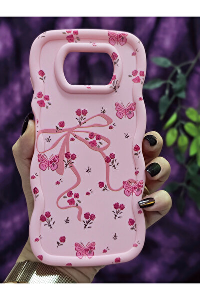 Magic Ring Poco X3 Pro / Poco X3 Nfc Compatible Butterfly Ribbon and Flower Pattern Pink Phone Case