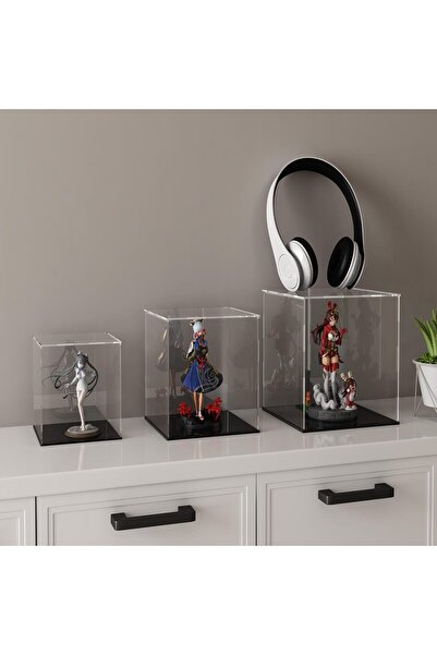Slasa Clear Acrylic Display Case 27.9×22.8×27.9cm for Figures & Models