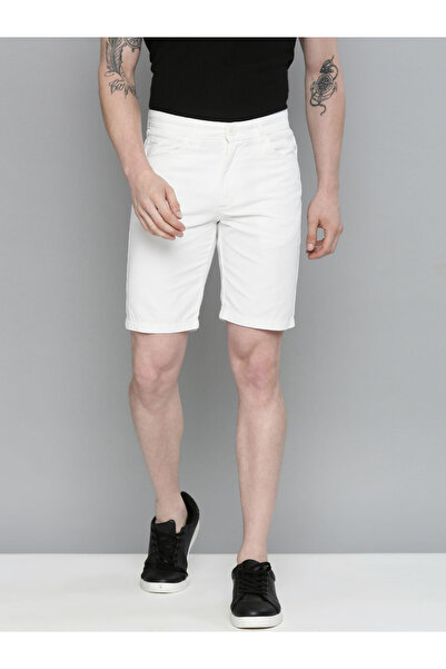 The Indian Garage Co By Styli Men White Slim Fit Solid Shorts