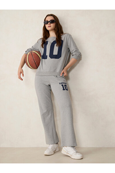 Outzidr By Styli Grey Boat Neck Sweatshirt and Joggers Co-Ords