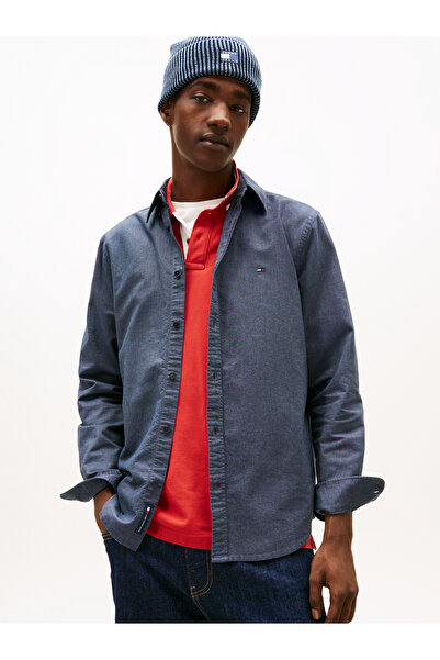 Tommy Hilfiger Men Navy Regular Oxford Shirt