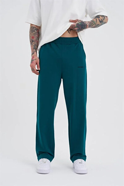 Machinist Ανακουφιστικό φαρδύ παντελόνι φούτερ Λαδί πράσινο