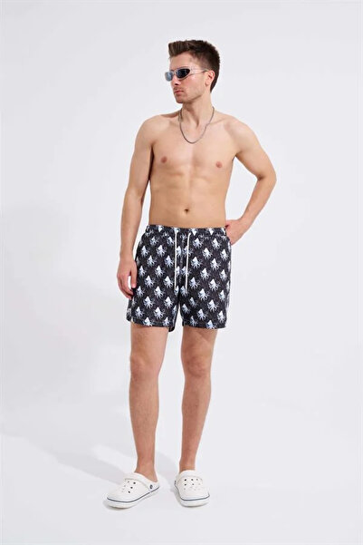 Machinist Чоловічі шорти Octopus Чорно-білі