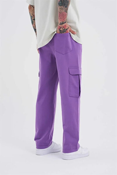 Machinist Ανδρικό Σετ πλαϊνή τσέπη Φαρδιά Φούτερ Μωβ