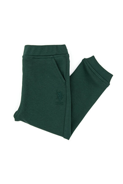 U.S. Polo Assn. بنطال رياضي للأولاد باللون الأخضر الداكن 50316485-VR079