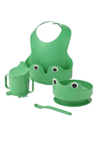 IKEA Donmezco Mata Dinnerware Children's Dinner Set Green 4 Pieces