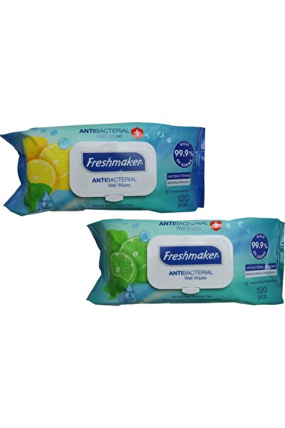 Freshmaker Islak Mendil 120'li x 2 Paket Limon + Misket limon