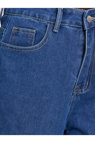 Styli Dark Blue High Rise Wide Leg Jeans