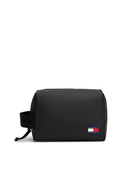 Tommy Hilfiger Men Black Essential Tech Ripstop Washbag