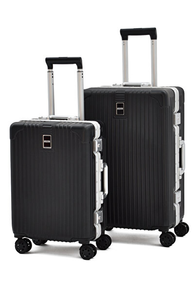 ELATAE Alüminyum Alaşımlı 2'li Valiz Seti Orta - Kabin Boy – TSA Kilitli, Ult...