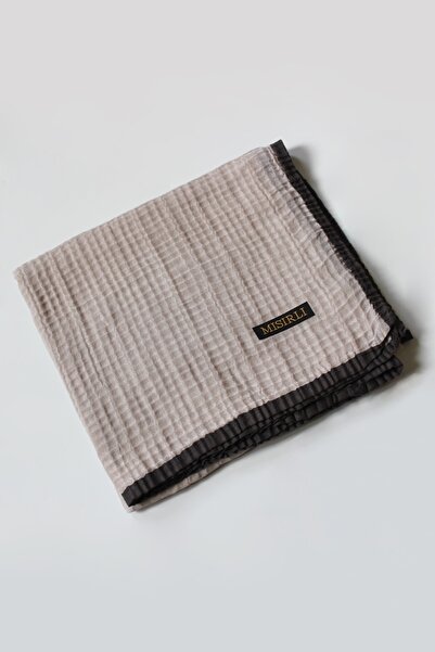 Mısırlı Eşarp 105x105 Muslin cu vipușcă Eșarfă - Piatră, Caramel